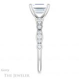 Emerald Cut Forever Brilliant Moissanite Engagement Ring #GTJ904-emerald-fb-w