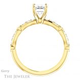 Emerald Cut Forever Brilliant Moissanite Engagement Ring #GTJ904-emerald-fb-y