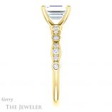 Emerald Cut Forever Brilliant Moissanite Engagement Ring #GTJ904-emerald-fb-y