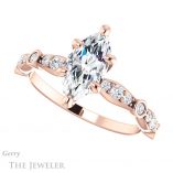 Marquise Cut Forever One Moissanite Engagement Ring #GTJ904-marquise-fb-r 5 Marquise Cut Forever Brilliant Moissanite Engagement Ring #GTJ904-marquise-fb-r