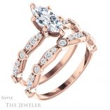 Marquise Cut Forever One Moissanite Engagement Ring #GTJ904-marquise-fb-r 6 Marquise Cut Forever Brilliant Moissanite Engagement Ring #GTJ904-marquise-fb-r
