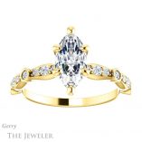 Marquise Cut Forever Brilliant Moissanite Engagement Ring #GTJ904-marquise-fb-y