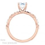 Oval Shaped Forever One Moissanite Engagement Ring #GTJ904-oval-fo-r