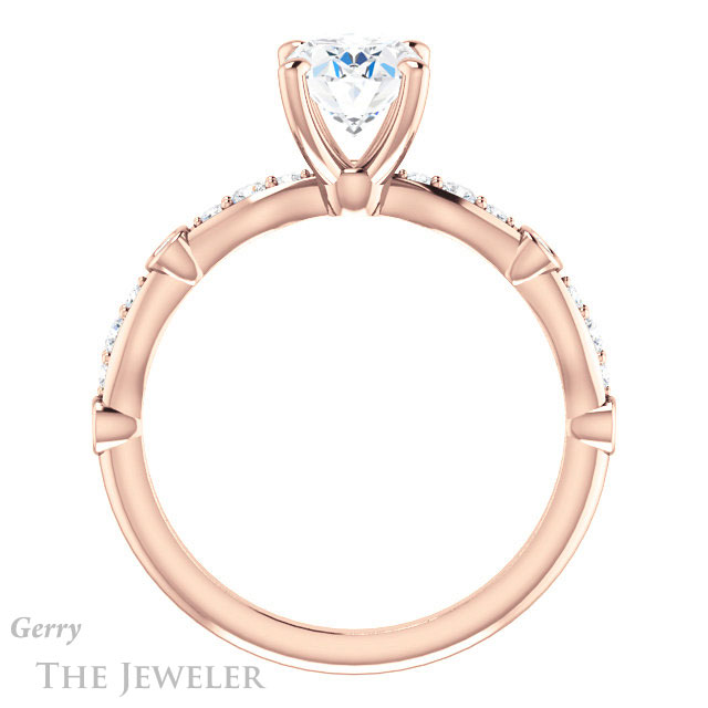 Oval Shaped Forever One Moissanite Engagement Ring #GTJ904-oval-fo-r