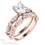 Oval Shaped Forever One Moissanite Engagement Ring #GTJ904-oval-fo-r