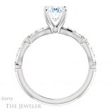 Oval Shaped Forever One Moissanite Engagement Ring #GTJ904-oval-fo-w