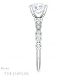 Oval Shaped Forever One Moissanite Engagement Ring #GTJ904-oval-fo-w