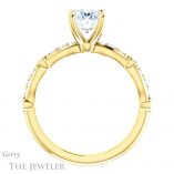 Oval Shaped Forever One Moissanite Engagement Ring #GTJ904-oval-fo-y