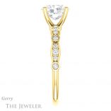 Oval Shaped Forever One Moissanite Engagement Ring #GTJ904-oval-fo-y