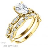 Oval Shaped Forever One Moissanite Engagement Ring #GTJ904-oval-fo-y