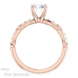 Round Cut Forever One Moissanite Engagement Ring #GTJ904-round-fo-r