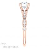 Round Cut Forever One Moissanite Engagement Ring #GTJ904-round-fo-r