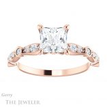 Princess Cut Forever One Moissanite Engagement Ring #GTJ904-square-fo-r
