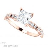 Princess Cut Forever One Moissanite Engagement Ring #GTJ904-square-fo-r
