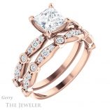 Princess Cut Forever One Moissanite Engagement Ring #GTJ904-square-fo-r
