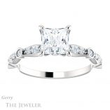 Princess Cut Forever One Moissanite Engagement Ring #GTJ904-square-fo-w
