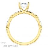 Princess Cut Forever One Moissanite Engagement Ring #GTJ904-square-fo-y