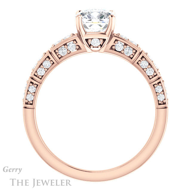 Cushion Cut Forever One Moissanite Engagement Ring #GTJ905-cushion-fo-r