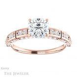 Cushion Cut Forever One Moissanite Engagement Ring #GTJ905-cushion-fo-r
