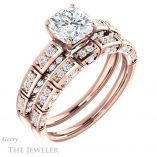 Cushion Cut Forever One Moissanite Engagement Ring #GTJ905-cushion-fo-r