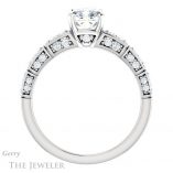 Cushion Cut Forever One Moissanite Engagement Ring #GTJ905-cushion-fo-w