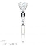 Cushion Cut Forever One Moissanite Engagement Ring #GTJ905-cushion-fo-w