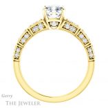 Cushion Cut Forever One Moissanite Engagement Ring #GTJ905-cushion-fo-y 2 Cushion Cut Forever One Moissanite Engagement Ring #GTJ905-cushion-fo-y
