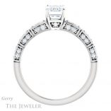 Emerald Cut Forever Brilliant Moissanite Engagement Ring #GTJ905-emerald-fb-w