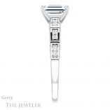 Emerald Cut Forever Brilliant Moissanite Engagement Ring #GTJ905-emerald-fb-w