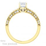 Emerald Cut Forever Brilliant Moissanite Engagement Ring #GTJ905-emerald-fb-y
