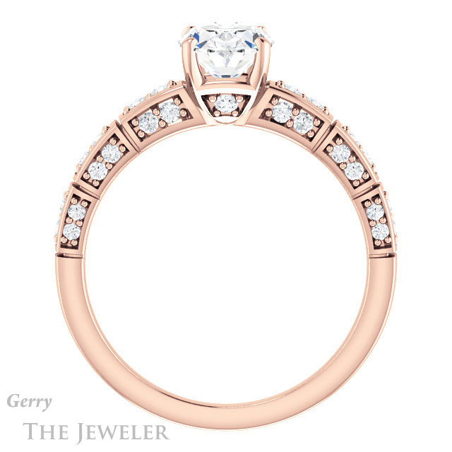 Oval Shaped Forever One Moissanite Engagement Ring #GTJ905-oval-fo-r