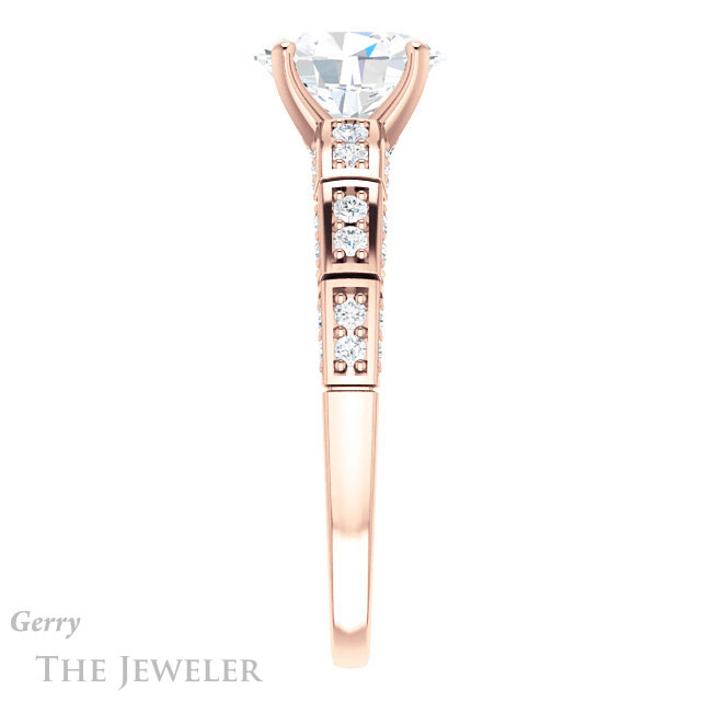 Oval Shaped Forever One Moissanite Engagement Ring #GTJ905-oval-fo-r 3 Oval Shaped Forever One Moissanite Engagement Ring #GTJ905-oval-fo-r