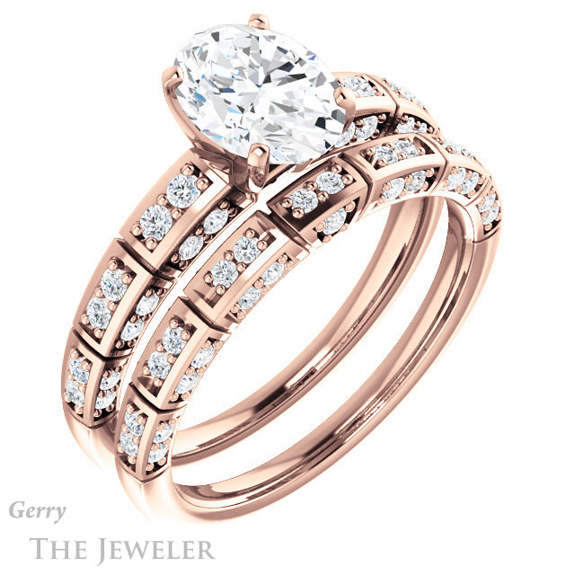 Oval Shaped Forever One Moissanite Engagement Ring #GTJ905-oval-fo-r 6 Oval Shaped Forever One Moissanite Engagement Ring #GTJ905-oval-fo-r