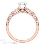 Round Cut Forever One Moissanite Engagement Ring #GTJ905-round-fo-r 2 Round Cut Forever One Moissanite Engagement Ring #GTJ905-round-fo-r