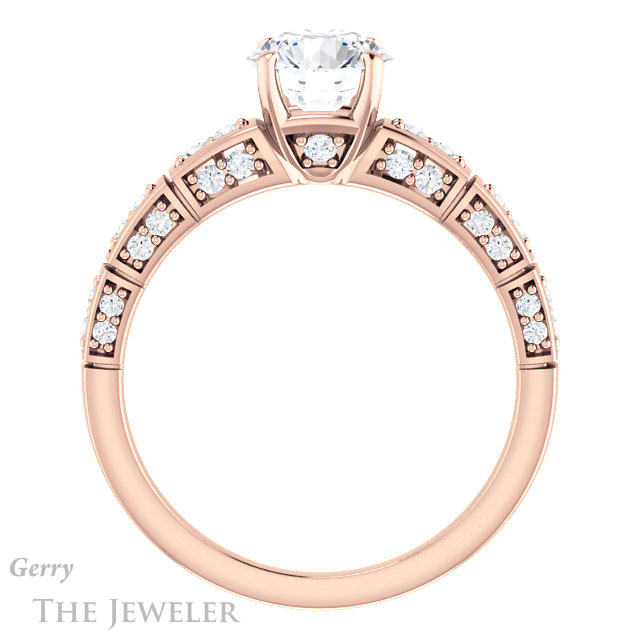 Round Cut Forever One Moissanite Engagement Ring #GTJ905-round-fo-r 2 Round Cut Forever One Moissanite Engagement Ring #GTJ905-round-fo-r