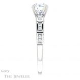 Round Cut Forever One Moissanite Engagement Ring #GTJ905-round-fo-w
