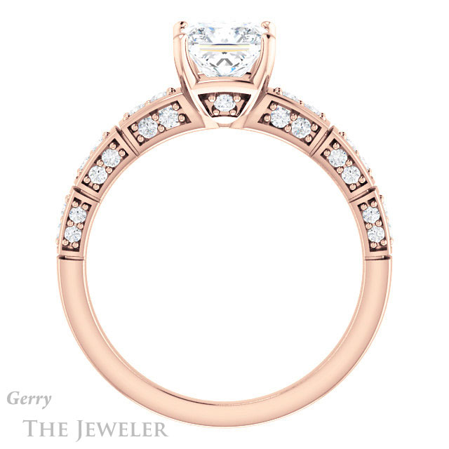 Princess Cut Forever One Moissanite Engagement Ring #GTJ905-square-fo-r 2 Princess Cut Forever One Moissanite Engagement Ring #GTJ905-square-fo-r