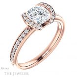 Cushion Cut Forever One Moissanite Engagement Ring #GTJ906-cushion-fo-r