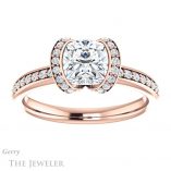 Cushion Cut Forever One Moissanite Engagement Ring #GTJ906-cushion-fo-r