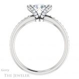 Cushion Cut Forever One Moissanite Engagement Ring #GTJ906-cushion-fo-w