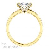 Cushion Cut Forever One Moissanite Engagement Ring #GTJ906-cushion-fo-y
