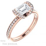 Emerald Cut Forever Brilliant Moissanite Engagement Ring #GTJ906-emerald-fb-r