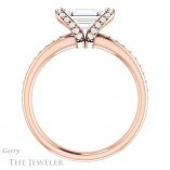 Emerald Cut Forever Brilliant Moissanite Engagement Ring #GTJ906-emerald-fb-r