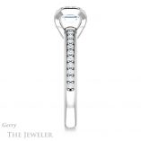 Emerald Cut Forever One Moissanite Engagement Ring #GTJ906-emerald-fb-w 3 Emerald Cut Forever Brilliant Moissanite Engagement Ring #GTJ906-emerald-fb-w