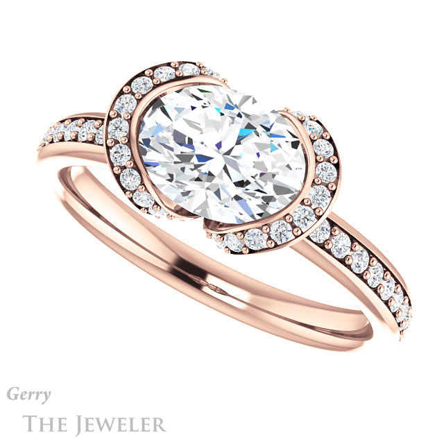 Oval Shaped Forever One Moissanite Engagement Ring #GTJ906-oval-fo-r 5 Oval Shaped Forever One Moissanite Engagement Ring #GTJ906-oval-fo-r