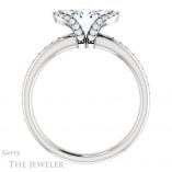 Oval Shaped Forever One Moissanite Engagement Ring #GTJ906-oval-fo-w