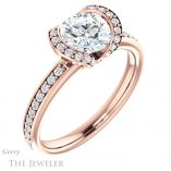 Round Cut Forever One Moissanite Engagement Ring #GTJ906-round-fo-r 4 Round Cut Forever One Moissanite Engagement Ring #GTJ906-round-fo-r