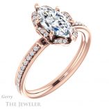 Marquise Cut Forever Brilliant Moissanite Engagement Ring #GTJ908-marquise-fb-r