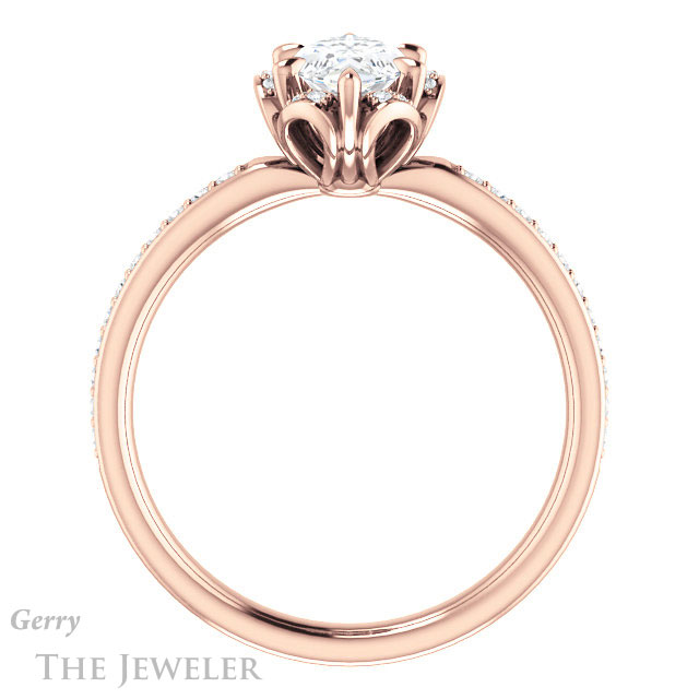 Marquise Cut Forever Brilliant Moissanite Engagement Ring #GTJ908-marquise-fb-r