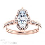 Marquise Cut Forever Brilliant Moissanite Engagement Ring #GTJ908-marquise-fb-r
